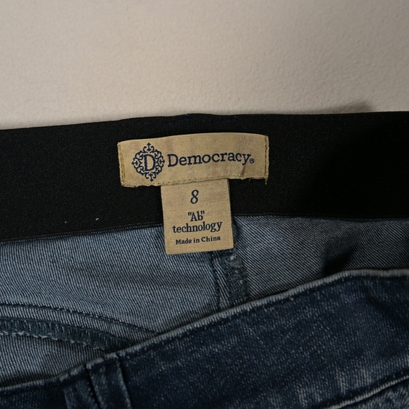 Democracy Jeans Womens 8 "AB" Solution Embroidered Straight Slim BN2033ZYIC - Picture 13 of 14